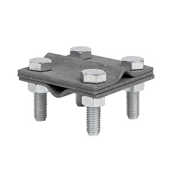 Зажим крестовидный прут-прут (3 пластины 57x57мм) HZ EKF PROxima в Чите