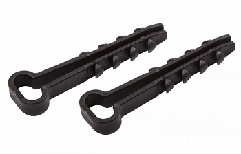 Дюбель-хомут нейлоновый прямоугольный PROconnect 5-10 мм, черный, упаковка 100 шт. в Чите