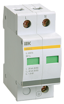 Ограничитель импульсного перенапряжения ОПС1-C 2P In=20kA Un=400B Im=40kA IEK в Чите