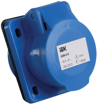 Розетка 413 скрытая 2Р+Е 16А 220В IP44 IEK в Чите