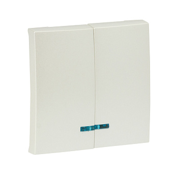 Валенсия лицевая панель выключателя 2-клавишного с индикатором 10А жемчуг EKF PROxima в Чите