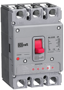 Автоматический выключатель силовой ВА-333E 3P 125А 50кА с электронным расцепителем DEKraft в Чите