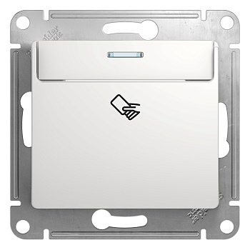 Выключатель карточный Glossa SE белый в Чите