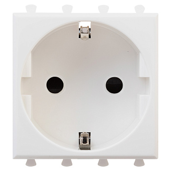 Розетка модульная, 2P+E, с защитной шторкой, Avanti "Белое облако", 2 мод. DKC в Чите