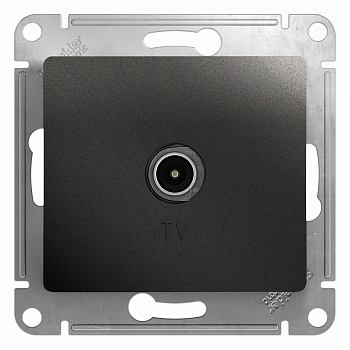 Розетка ТВ Glossa антрацит в Чите