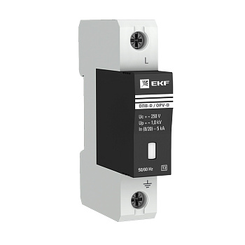 Ограничитель импульсного перенапряжения ОПС1-D 1Р In=5kA Un=230B Im=10kA EKF в Чите