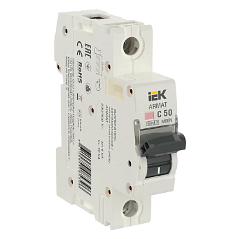 Автоматический выключатель M06N 1P 50А 6кА х-ка С ARMAT IEK в Чите