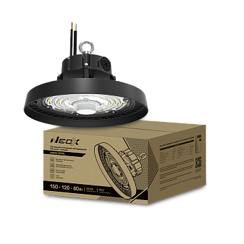 Светильник складской светодиодный UHB-LEVEL 150A50BK 150/120/80Вт 100-277В 22500Лм 150Лм/Вт 5000K 5 лет NEOX в Чите