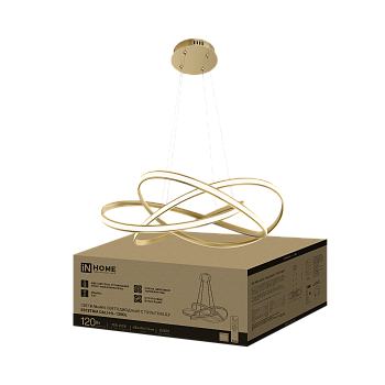 Светильник светодиодный ESTETIKA DALI-HL-120GL 120Вт 230В 3000-6500K 600х490x170мм 1.2м трос ДУ золото IN HOME в Чите