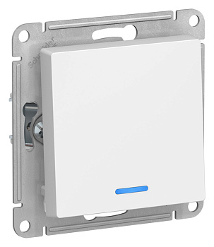 Выключатель одноклавишный AtlasDesign SE с подсветкой лотос в Чите