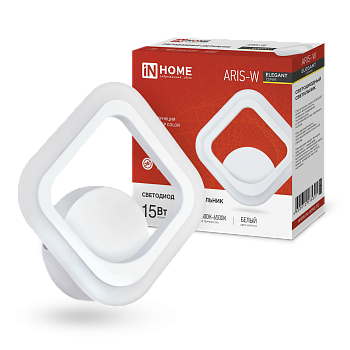 Светильник светодиодный ELEGANT ARIS-W 15Вт 230В 3000-6500К 1200Лм STEP COLOR белый IN HOME в Чите
