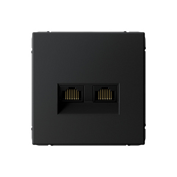ARTGALLERY РОЗЕТКА двойная компьютерная RJ45+RJ45, кат.6А, механизм, КАРБОН в Чите