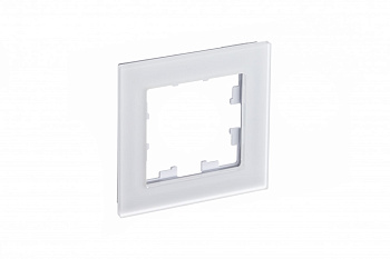 Рамка одинарная AtlasDesign Nature SE матовое стекло белая в Чите