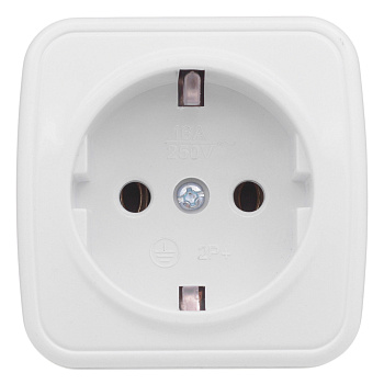 Розетка одинарная НАКЛАДНАЯ с заземлением Минск EKF белая в Чите