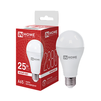 Лампа светодиодная LED-A65-VC 25Вт 230В Е27 4000К 2380Лм IN HOME в Чите