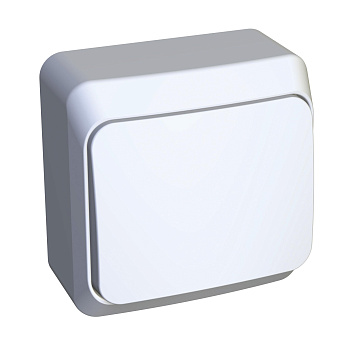 Переключатель одноклавишный ЭТЮД SE накладной белый в Чите