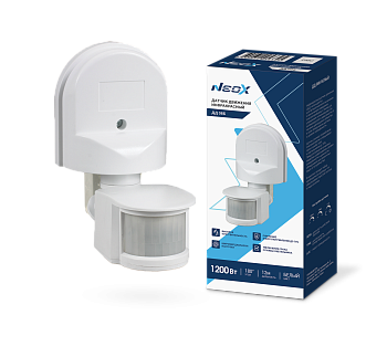 Датчик движения инфракрасный ДД 08Б 1200Вт 180 гр.12м IP44 белый NEOX в Чите