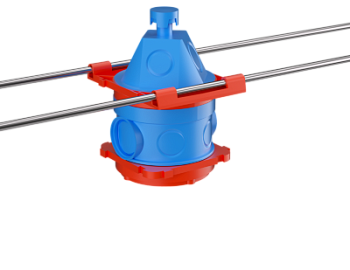 Универсальная потолочная коробка для заливки в бетон, 90х71x114мм DKC в Чите