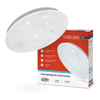 Светильник светодиодный серии DECO СОЗВЕЗДИЕ 48Вт 230В 6500К 4320Лм 380х55мм IN HOME в Чите