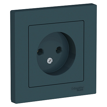 Розетка одинарная AtlasDesign SE изумруд в сборе в Чите