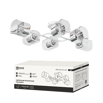 Светильник потолочный под лампу AURA TESO-WH-6E27 720x430x150 белый IN HOME в Чите