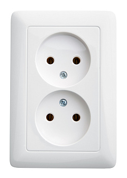 Розетка двойная ХИТ SE белая в Чите
