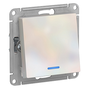 Переключатель 1кл с подсветкой AtlasDesign жемчуг в Чите