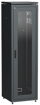 ITK Шкаф сетевой 19" LINEA N 33U 600х800 мм стеклянная передняя дверь черный в Чите