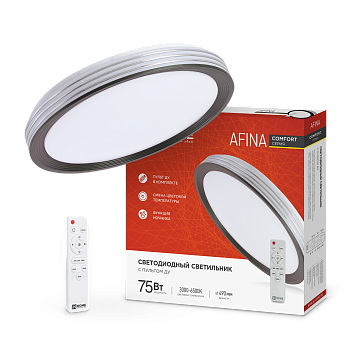 Светильник светодиодный COMFORT AFINA 75Вт 230В 3000-6500K 6000Лм 500x80мм с пультом ДУ IN HOME в Чите