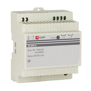 Блок питания 24В DR-60W-24 EKF PROxima в Чите