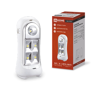 Светильник светодиодный аварийный СБА 2215DC 4+1LED 600mAh lithium battery DC IN HOME в Чите