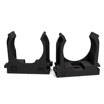 Крепеж-клипса для труб для прямого монтажа черная 32 мм Промрукав в Чите