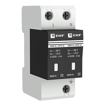 Ограничитель импульсных напряжений ОПВ-D/2P In 5кА 230В с сигнализацией EKF PROxima в Чите