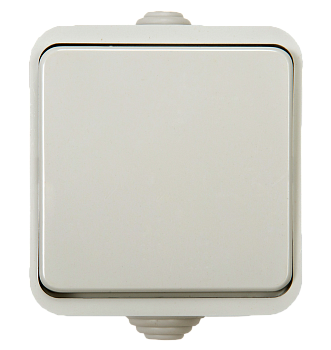 Выключатель одноклавишный AQUA белый полугерметичный 3100 IN HOME в Чите