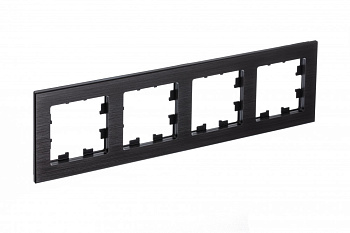 Рамка четырехместная AtlasDesign Nature SE металл оникс в Чите