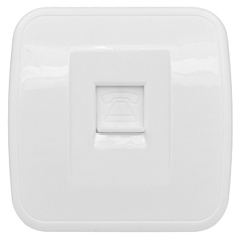 Минск Розетка Phone 1-местная ОП белая EKF Basic в Чите