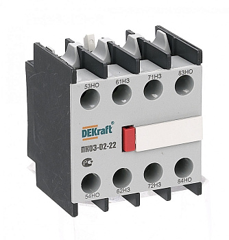 Приставка контактная дополнительные контакты 2НО+2НЗ лицевой установки ПК-03 DEKraft в Чите