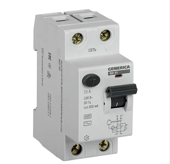 УЗО ВД1-63 2Р 25А 300мА GENERICA IEK в Чите