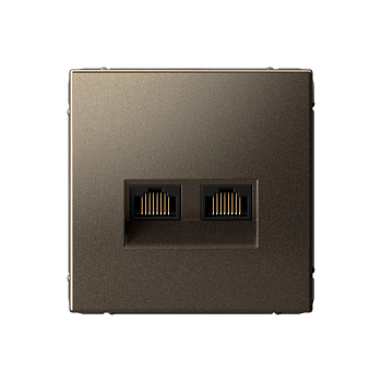 ARTGALLERY РОЗЕТКА двойная компьютерная RJ45+RJ45, кат.6А, механизм, МОККО в Чите