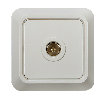 Розетка телевизионная BOLLETO белая накладная 7027 IN HOME в Чите