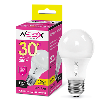 Лампа светодиодная LED-A70 30Вт 230В Е27 3000К 2400Лм NEOX в Чите