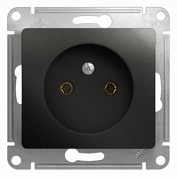 Розетка одинарная Glossa SE антрацит в Чите