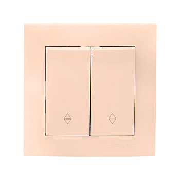 Валенсия выключатель 2-клавишный 10А кремовый проходной EKF PROxima в Чите