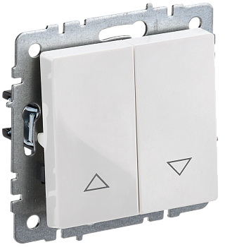 Выключатель жалюзи 10А BRITE IEK белый в Чите