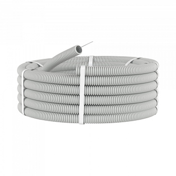 Труба гофрированная ПВХ d=20 мм (100 м) с зондом серая DKC в Чите