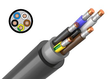 Кабель ВВГнг(А)-FRLSLTx 5х2,5 ГОСТ в Чите