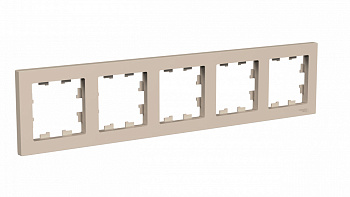 Рамка пятиместная AtlasDesign SE песочная в Чите