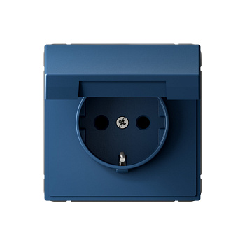 ARTGALLERY РОЗЕТКА с заземл. со шторк. с крышкой, 16А, IP20, механизм, АКВАМАРИН в Чите