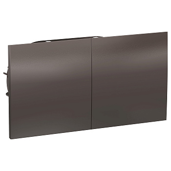 Розетка двойная AtlasDesign SE с заземлением со шторками со сдвижной крышкой в сборе мокко в Чите