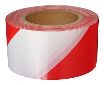 Лента оградительная 250 м красно-белая 75мм в Чите